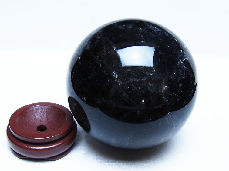 1.4Kg モリオン 黒水晶 丸玉 100mm スフィア 一点物 151-9383 【sold out】