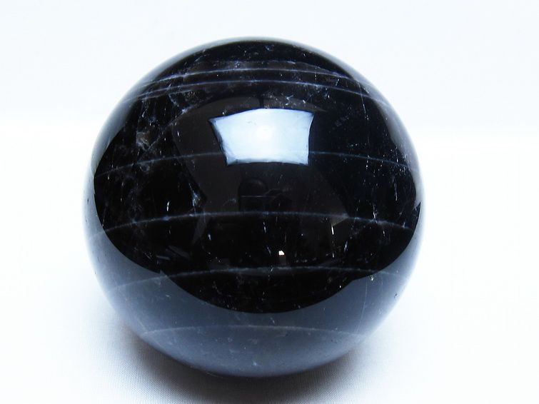 1.4Kg モリオン 黒水晶 丸玉 100mm スフィア 一点物 151-9384