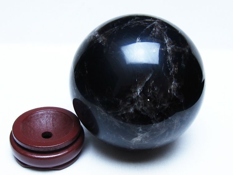 1.4Kg モリオン 黒水晶 丸玉 98mm スフィア 一点物 151-9385 【sold out】