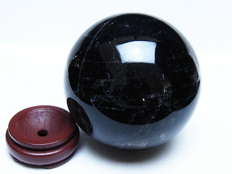 1.5Kg モリオン 黒水晶 丸玉 105mm スフィア 一点物 151-9386 【sold out】