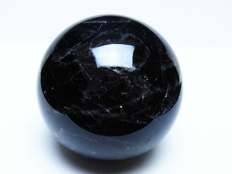 1.3Kg モリオン 黒水晶 丸玉 97mm スフィア 一点物 151-9392