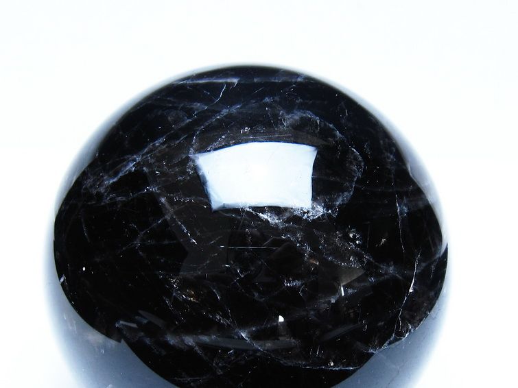1.3Kg モリオン 黒水晶 丸玉 97mm スフィア 一点物 151-9392