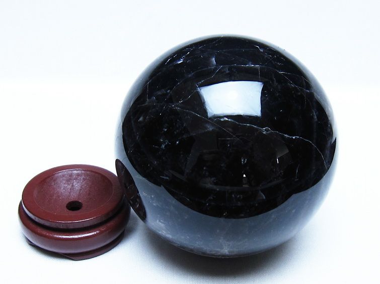 1.5Kg モリオン 黒水晶 丸玉 105mm スフィア 一点物 151-9397 [sold out]