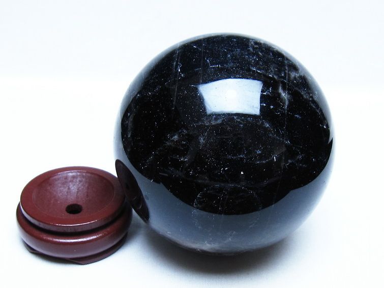 1.4Kg モリオン 黒水晶 丸玉 100mm スフィア 一点物 151-9398 【sold out】