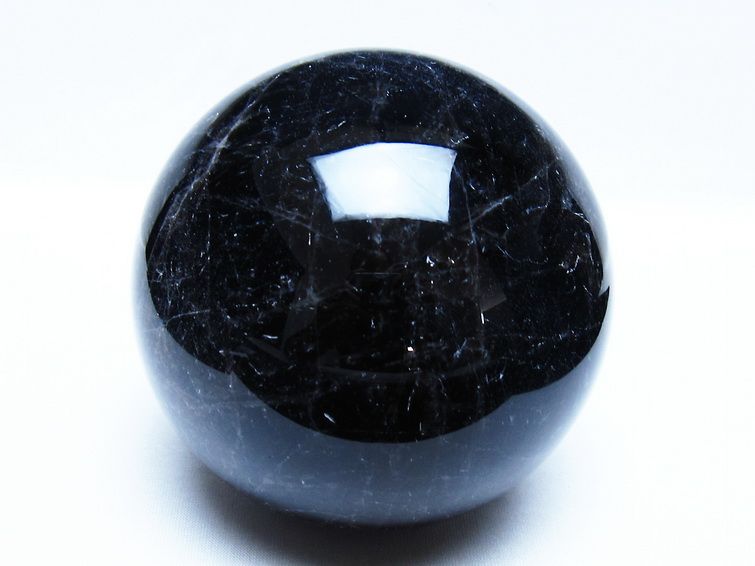 1.7Kg モリオン 黒水晶 丸玉 110mm スフィア 一点物 151-9399