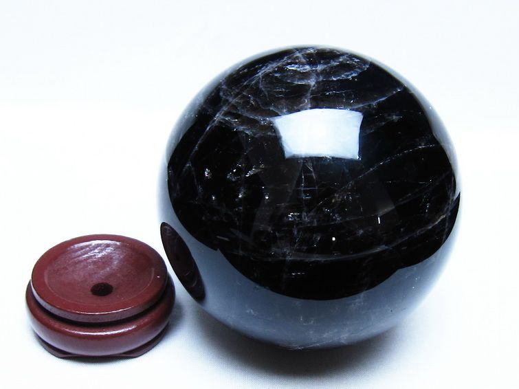 1.7Kg モリオン 黒水晶 丸玉 110mm スフィア 一点物 151-9400