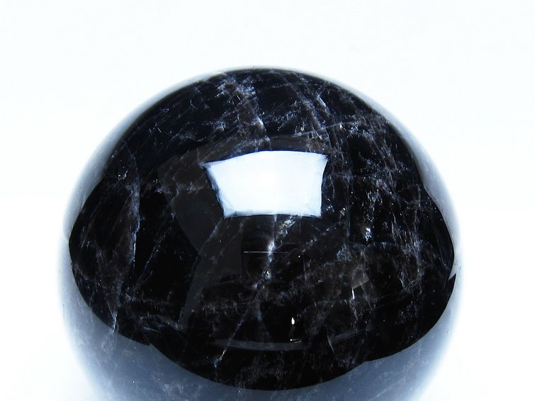 1.7Kg モリオン 黒水晶 丸玉 110mm スフィア 一点物 151-9403