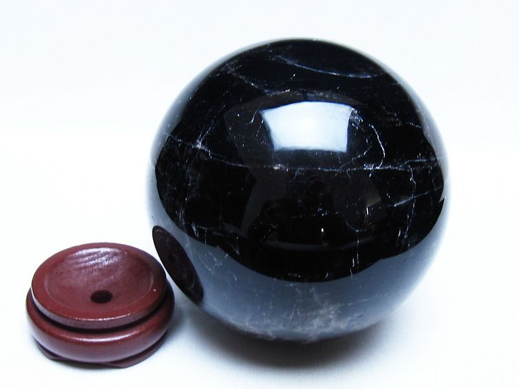 1.8Kg モリオン 黒水晶 丸玉 113mm スフィア 一点物 151-9405