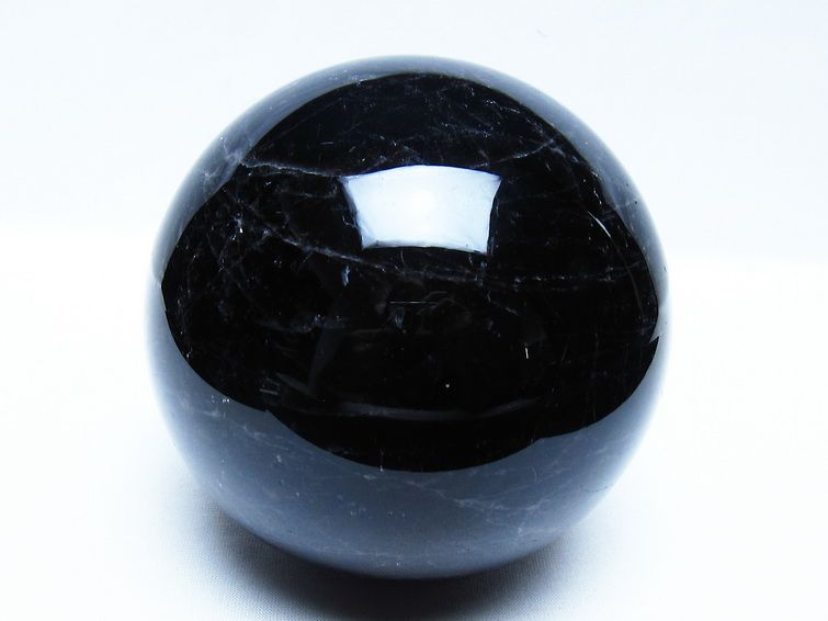 1.7Kg モリオン 黒水晶 丸玉 113mm スフィア 一点物 151-9412