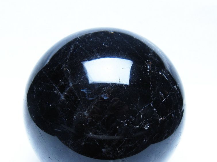 1.7Kg モリオン 黒水晶 丸玉 110mm スフィア 一点物 151-9414