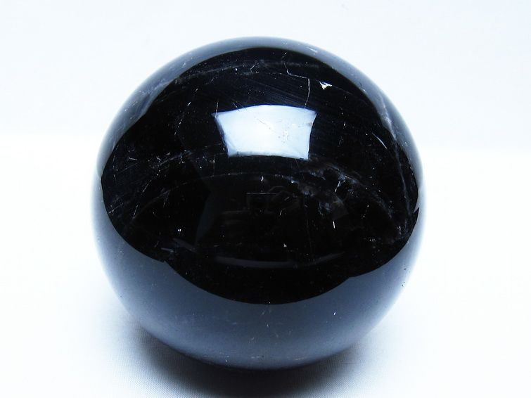 1.6Kg モリオン 黒水晶 丸玉 108mm スフィア 一点物 151-9417