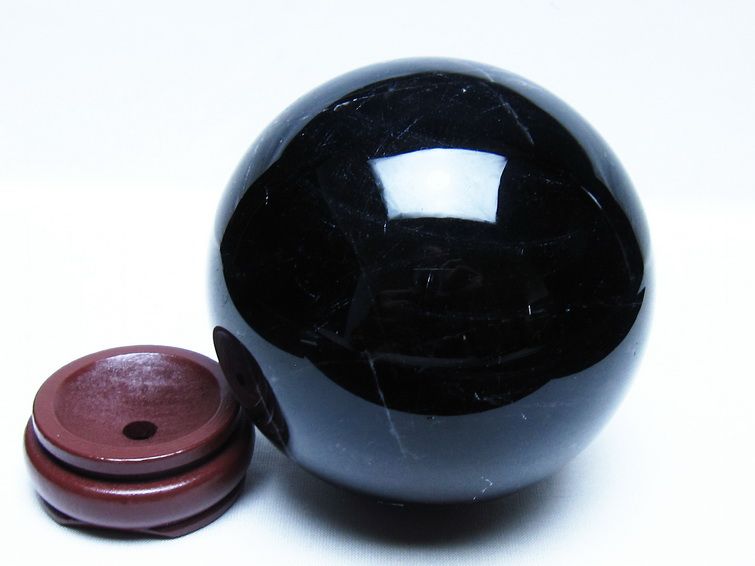 1.5Kg モリオン 黒水晶 丸玉 105mm スフィア 一点物 151-9419[sold out]