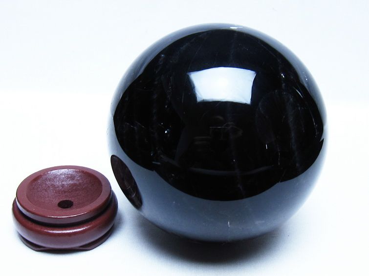 1.8Kg モリオン 黒水晶 丸玉 113mm スフィア 一点物 151-9426