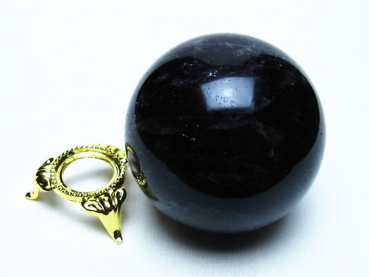 モリオン 黒水晶 丸玉 56mm 一点物 151-9439