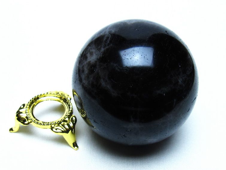 モリオン 黒水晶 丸玉 57mm 一点物 151-9441