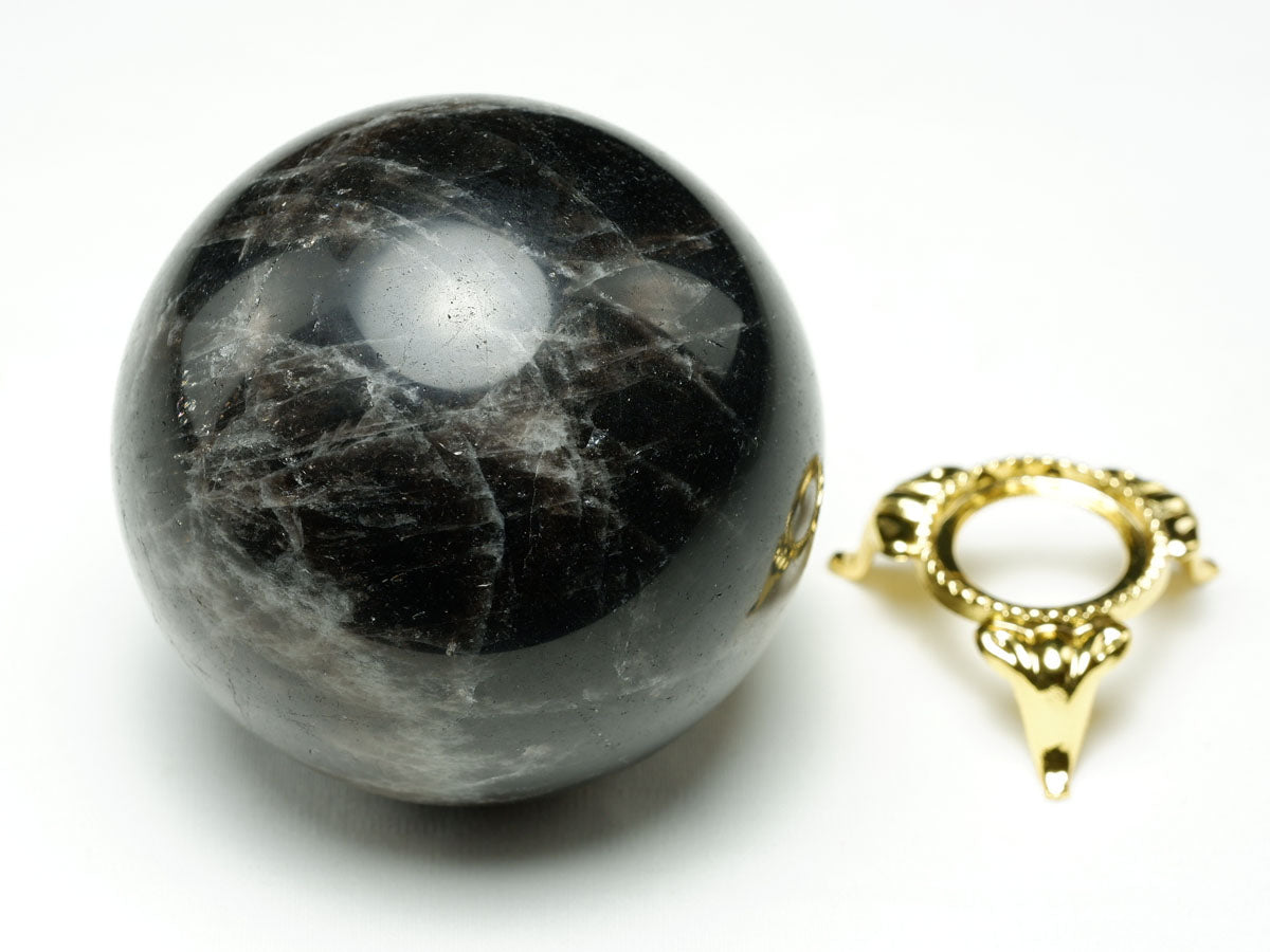 モリオン 黒水晶 丸玉 59mm 一点物 151-9447