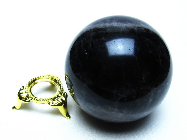 モリオン 黒水晶 丸玉 59mm 一点物 151-9448