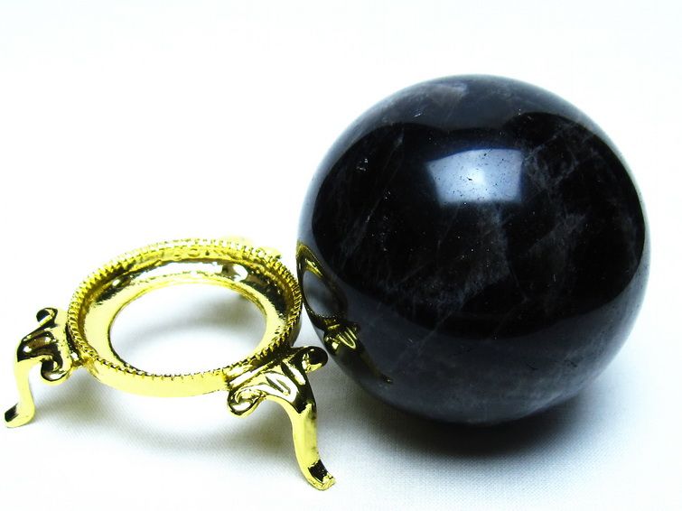モリオン 黒水晶 丸玉 63mm 一点物 151-9464
