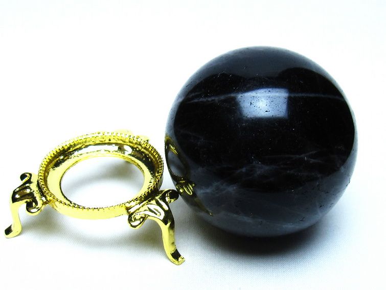 モリオン 黒水晶 丸玉 64mm 一点物 151-9465