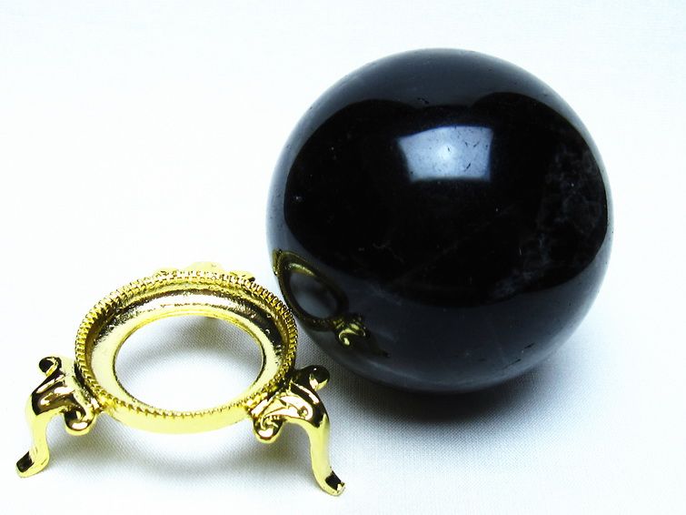 モリオン 黒水晶 丸玉 70mm 一点物 151-9480