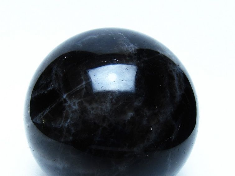 モリオン 黒水晶 丸玉 77mm 一点物 151-9483