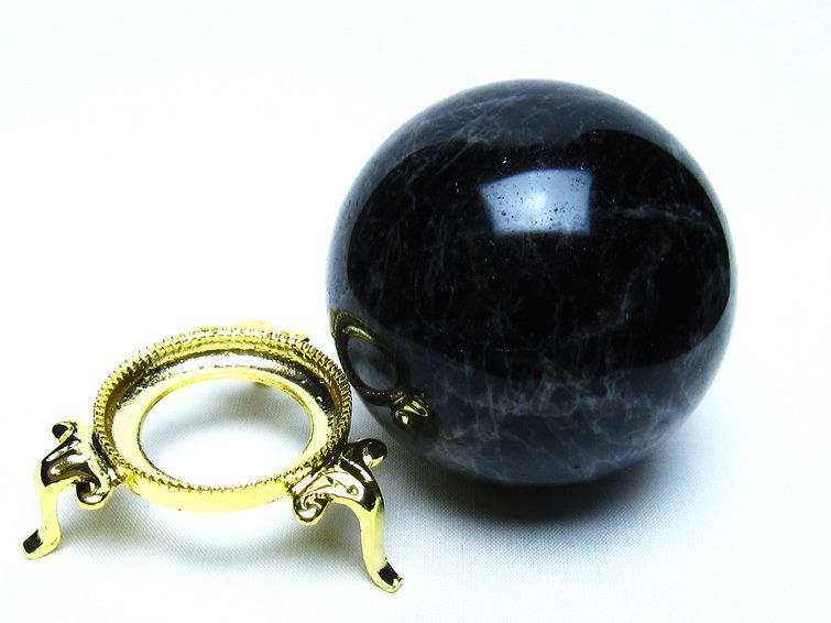 モリオン 黒水晶 丸玉 70mm 一点物 151-9485