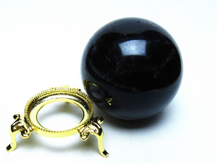 モリオン 黒水晶 丸玉 68mm 一点物 151-9489