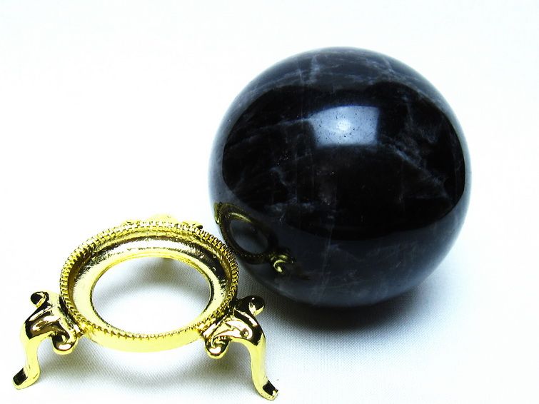 モリオン 黒水晶 丸玉 68mm 一点物 151-9490