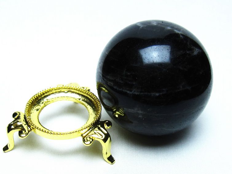 モリオン 黒水晶 丸玉 66mm 一点物 151-9499