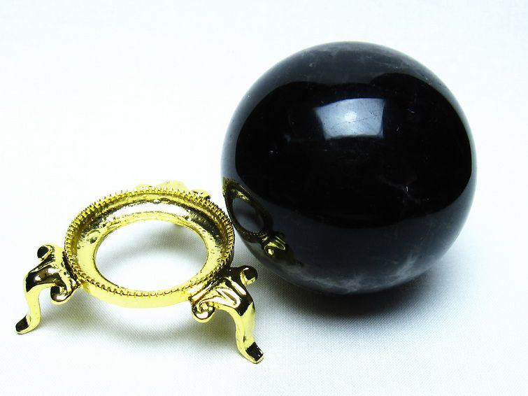 モリオン 黒水晶 丸玉 66mm 一点物 151-9500