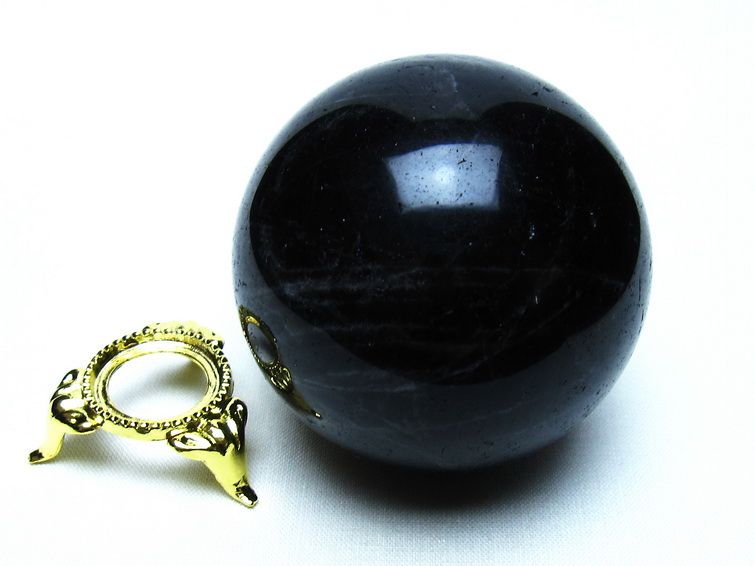 モリオン 黒水晶 丸玉 60mm 一点物 151-9541