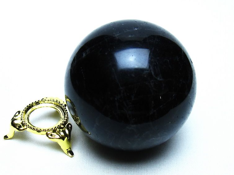 モリオン 黒水晶 丸玉 60mm 一点物 151-9543