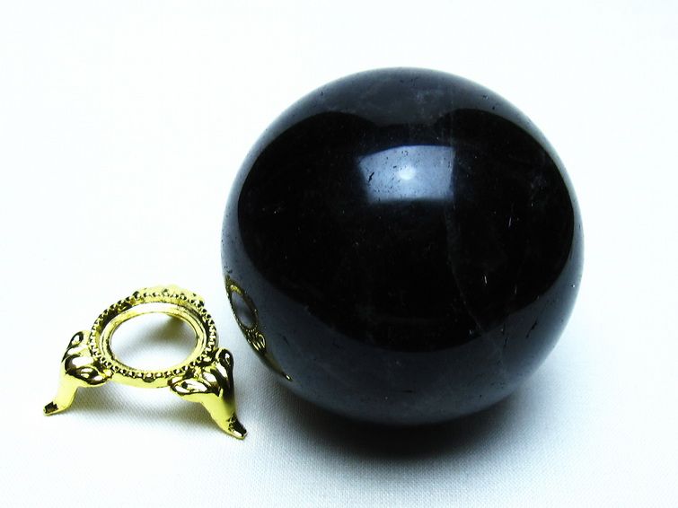 モリオン 黒水晶 丸玉 60mm 一点物 151-9545