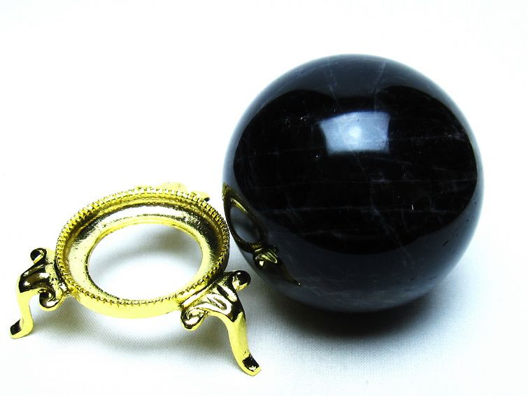 モリオン 黒水晶 丸玉 64mm 一点物 151-9555