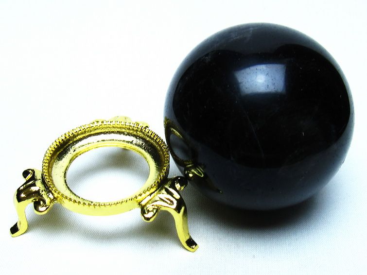 モリオン 黒水晶 丸玉 64mm 一点物 151-9556