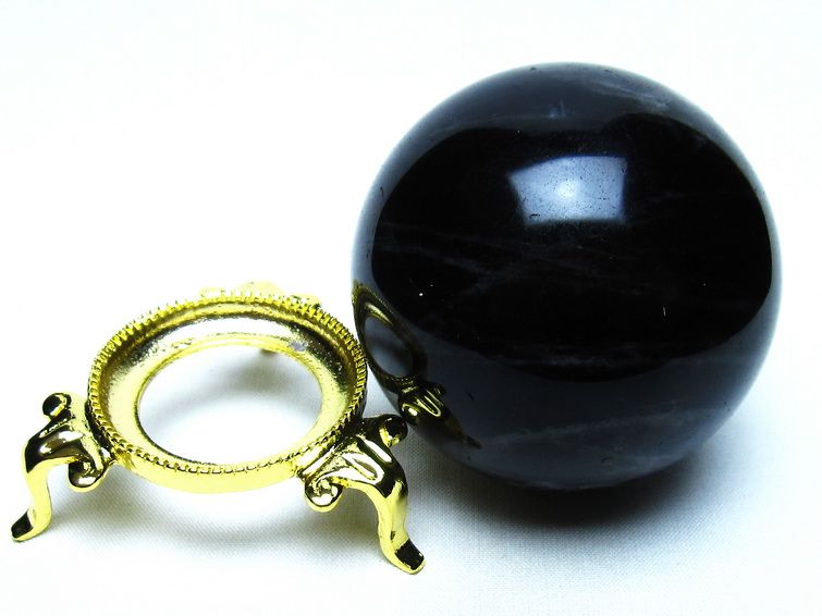 モリオン 黒水晶 丸玉 66mm 一点物 151-9561