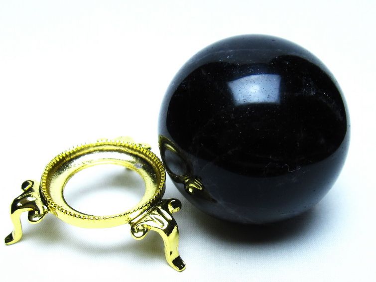 モリオン 黒水晶 丸玉 66mm 一点物 151-9562