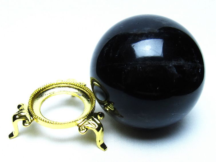 モリオン 黒水晶 丸玉 74mm 一点物 151-9564 【sold out】