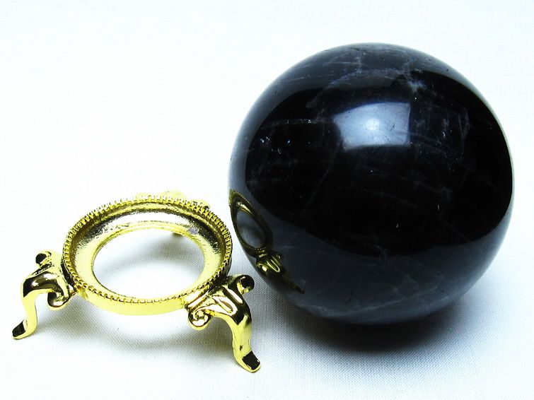 モリオン 黒水晶 丸玉 71mm 一点物 151-9566