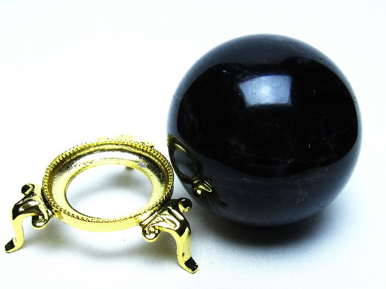 モリオン 黒水晶 丸玉 65mm 一点物 151-9571