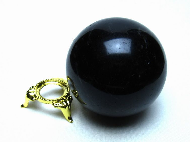 モリオン 黒水晶 丸玉 60mm 一点物 151-9584