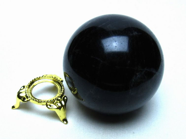 モリオン 黒水晶 丸玉 56mm 一点物 151-9592