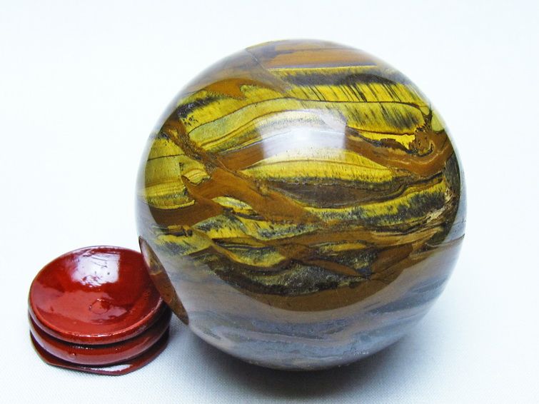 アイアンタイガーアイ 丸玉 74mm 一点物 151-9822