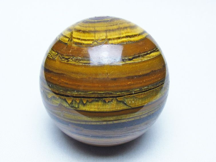 アイアンタイガーアイ 丸玉 63mm スフィア 置物 一点物 151-9860