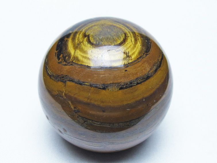 アイアンタイガーアイ 丸玉 61mm スフィア 置物 一点物 151-9864