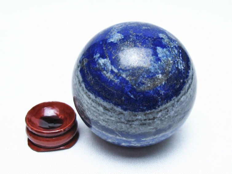ラピスラズリ 丸玉 56mm スフィア 置物 一点物 151-9982