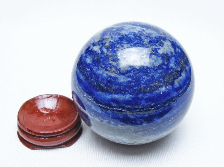 ラピスラズリ 丸玉 61mm スフィア 置物 一点物 151-9985