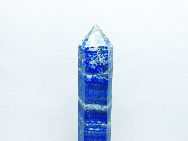 ラピスラズリ 六角柱 台座付属 一点物  152-3144