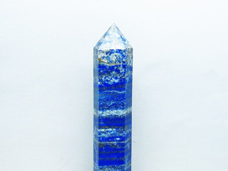 ラピスラズリ 六角柱 台座付属 一点物  152-3144