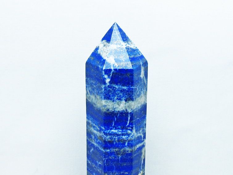 ラピスラズリ 六角柱 台座付属 一点物  152-3149